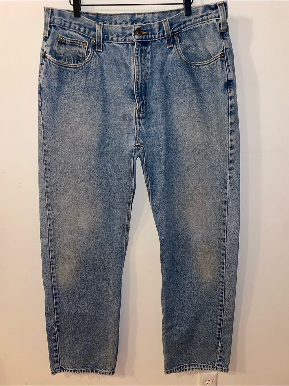 Carhartt Men's Light Wash Straight Jeans Size 40x32